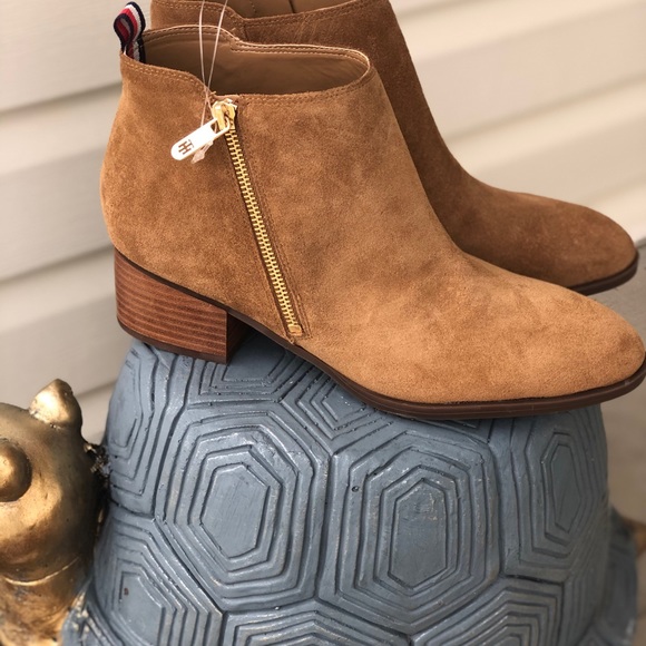 tommy hilfiger suede booties